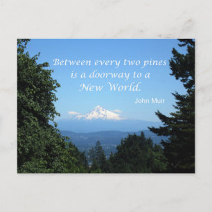 Postal John Muir: "Entre cada dos pinos hay una puerta"