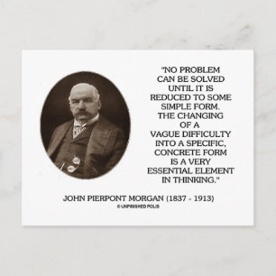 Postal John Pierpont Morgan No Se Puede Resolver Ningún P