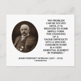 Postal John Pierpont Morgan No Se Puede Resolver Ningún P