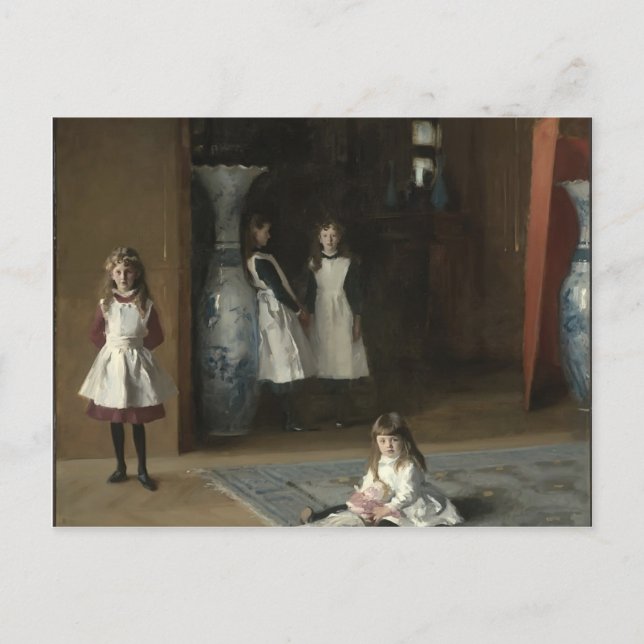 Postal John Sargent - Las hijas de Edward Darley Boit (Anverso)