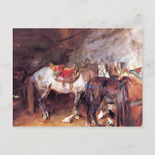 Postal John Singer Sargent- Arab Stable