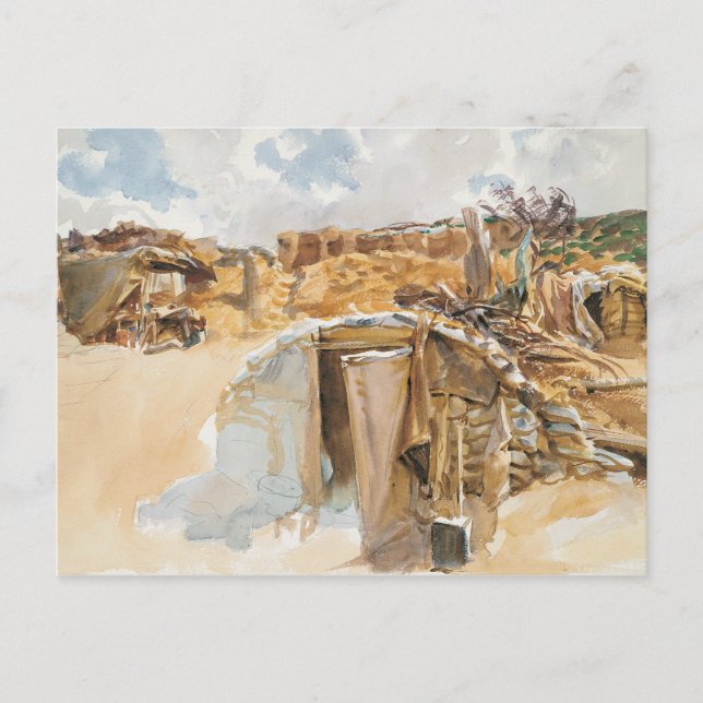 Postal John Singer Sargent - Dugout (Anverso)