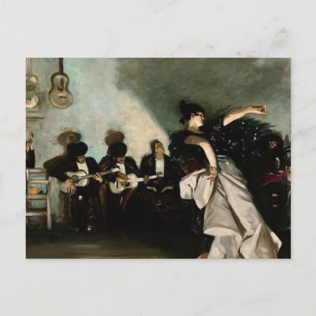 Postal John Singer Sargent- El Jaleo (Anverso)