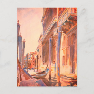Postal John Singer Sargent Gondola Moorings Venice