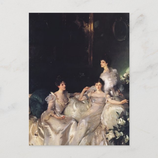 Postal John Singer Sargent- Las hermanas Wyndham (Anverso)
