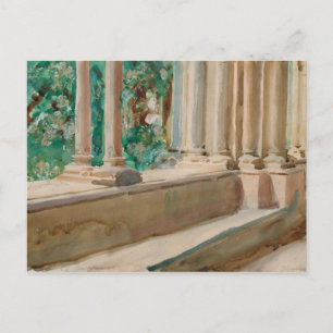 Postal John Singer Sargent - Terraza y jardín de Tarragon