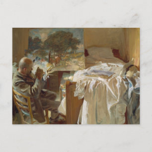Postal John Singer Sargent - Un artista en su estudio