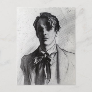Postal John Singer Sargent: William Butler Yeats