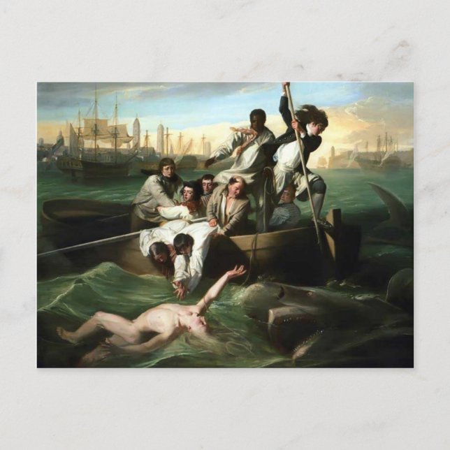 Postal John Singleton Copley- Watson y el tiburón (Anverso)