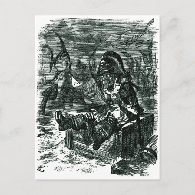 Postal John Tenniel: Davy Jones Locker (Anverso)
