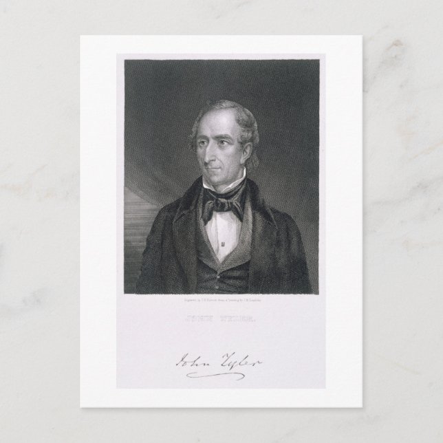 Postal John Tyler, grabado por John B. Forrest (1814-70) (Anverso)