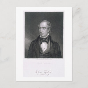 Postal John Tyler, grabado por John B. Forrest (1814-70)