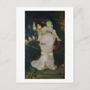 Postal John W Waterhouse - La Dama De Shallot (1894)