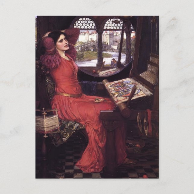 Postal John Waterhouse - Señora de Shalott (Anverso)