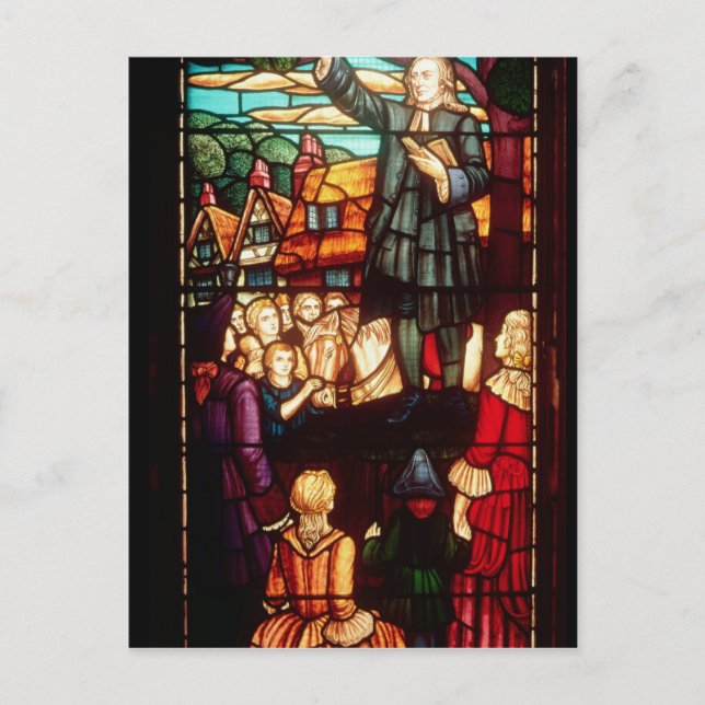 Postal John Wesley predica los Evangelios en Inglaterra (Anverso)
