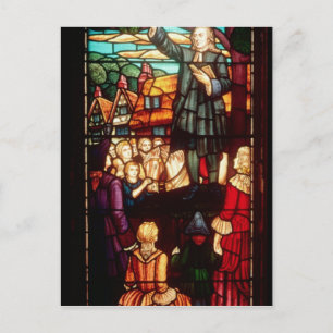 Postal John Wesley predica los Evangelios en Inglaterra