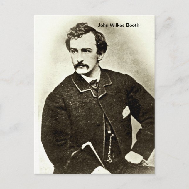 Postal John Wilkes Booth (Anverso)