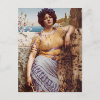 Postal John William Godward - chica bailarín jónico