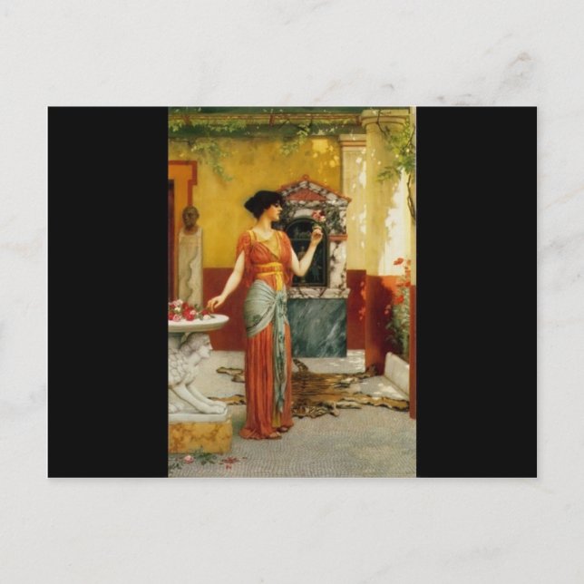 Postal John William Godward - El Bouquet (Anverso)