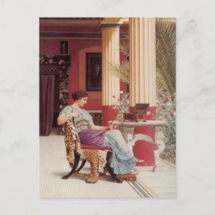 Postal John William Godward - El Casket de la Joya