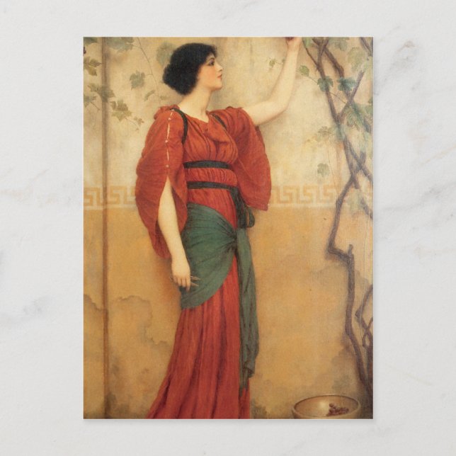 Postal John William Godward - Otoño (Anverso)