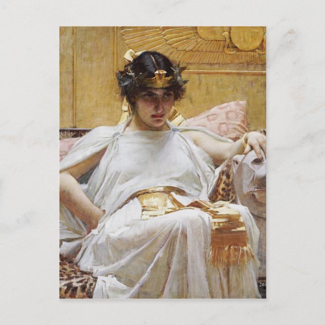 Postal John William Waterhouse - Cleopatra (Anverso)