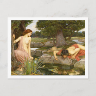 Postal John William Waterhouse, Echo y Narcissus