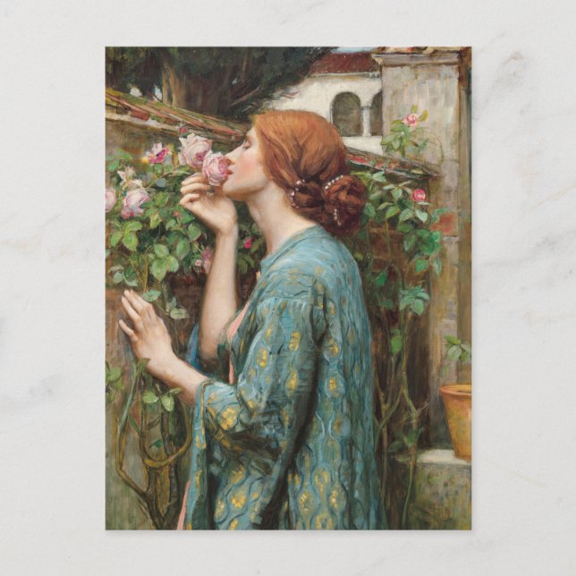 Postal John William Waterhouse El alma del Rosa 1908 (Anverso)