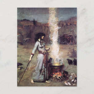 Postal John William Waterhouse - El Círculo Mágico