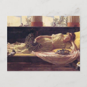 Postal John William Waterhouse - Es dulce no hacer nada