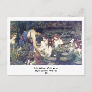 Postal John William Waterhouse - Hylas y los ninfas