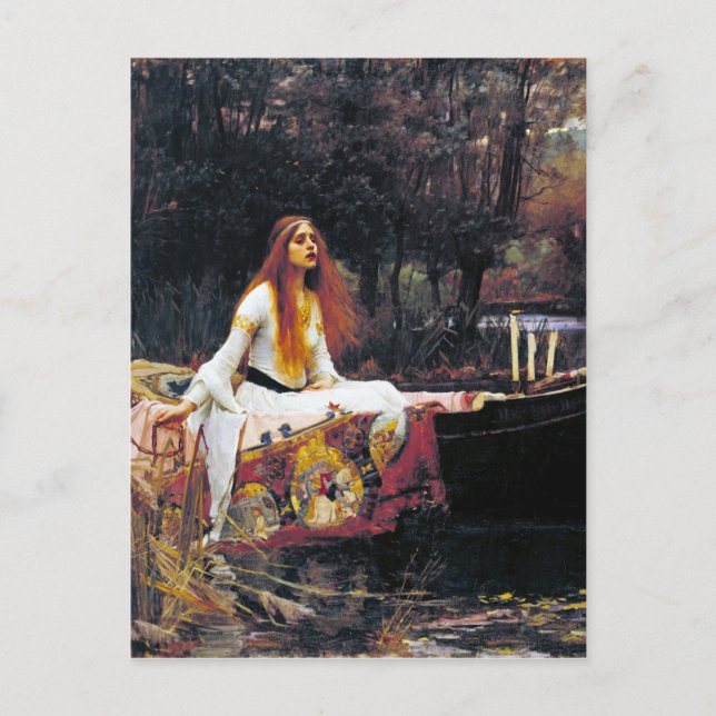 Postal John William Waterhouse La Dama De Shalott (Anverso)