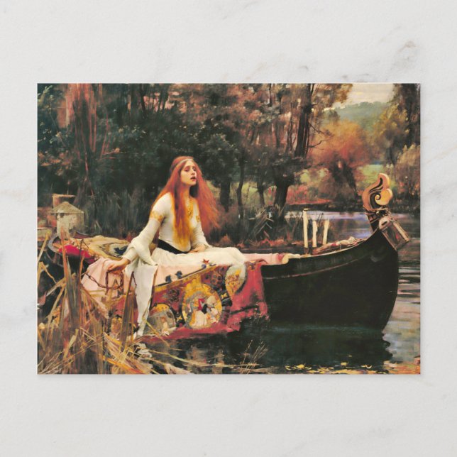 Postal John William Waterhouse Lady de Shalott (Anverso)