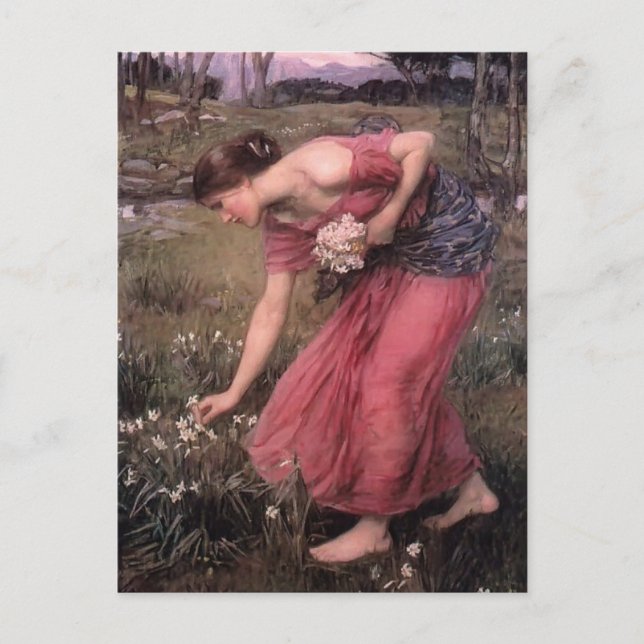 Postal John William Waterhouse - Narcissus (Anverso)