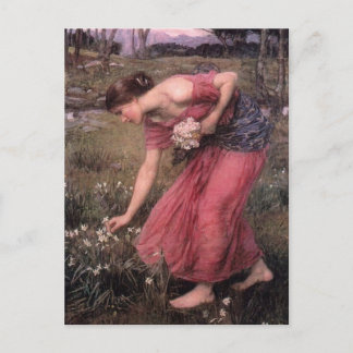 Postal John William Waterhouse - Narcissus - Bella Artes