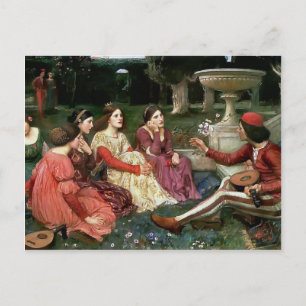 Postal John William Waterhouse - Una historia del Decamer
