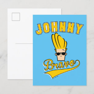 Postal Johnny Bravo Collegiate Gráfico