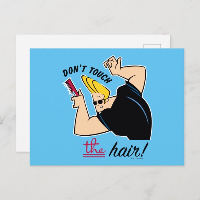 Postal Johnny Bravo Comb - ¡No Toques El Pelo! (Anverso / Reverso)