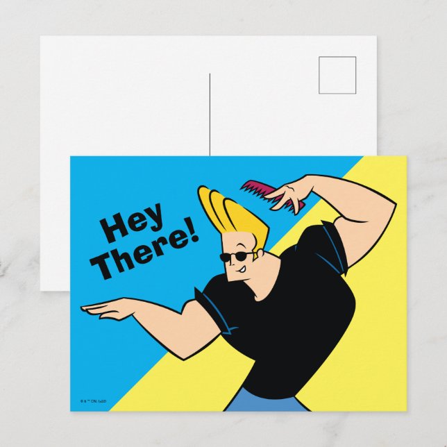 Postal Johnny Bravo Combing Hair (Anverso / Reverso)