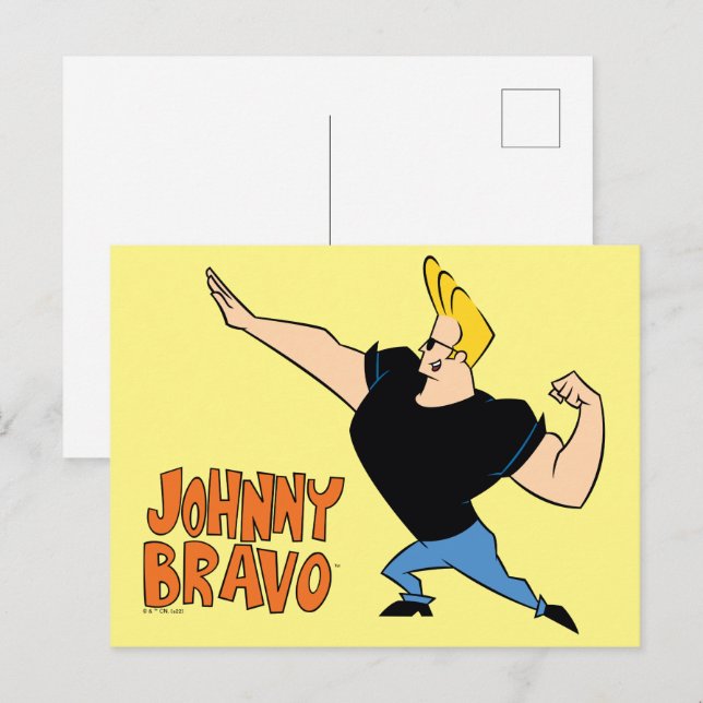 Postal Johnny Bravo Flexing (Anverso / Reverso)