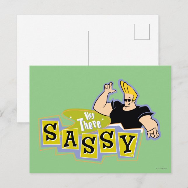 Postal Johnny Bravo - Hey There Sassy (Anverso / Reverso)