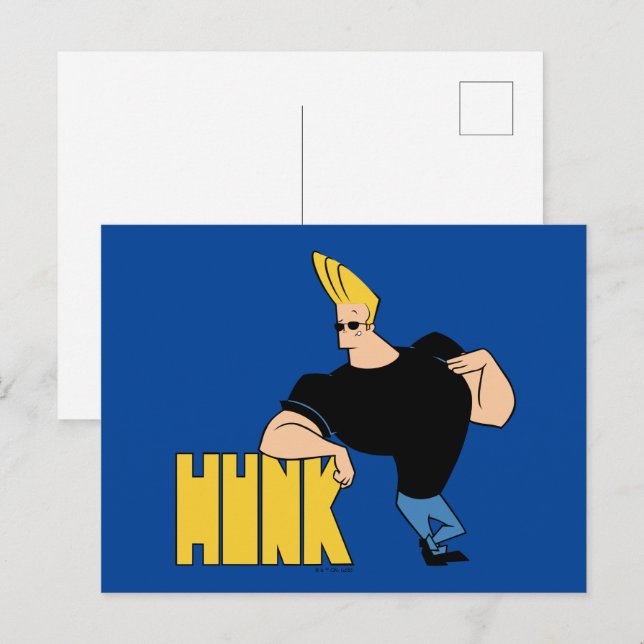 Postal Johnny Bravo - Hunk (Anverso / Reverso)