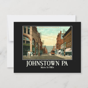 Postal Johnstown PA Main St 1910