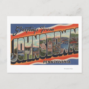 Postal Johnstown, Pennsylvania - Escenas de letras grande