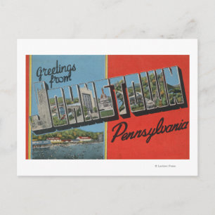 Postal Johnstown, Pennsylvania - Escenas de letras grande