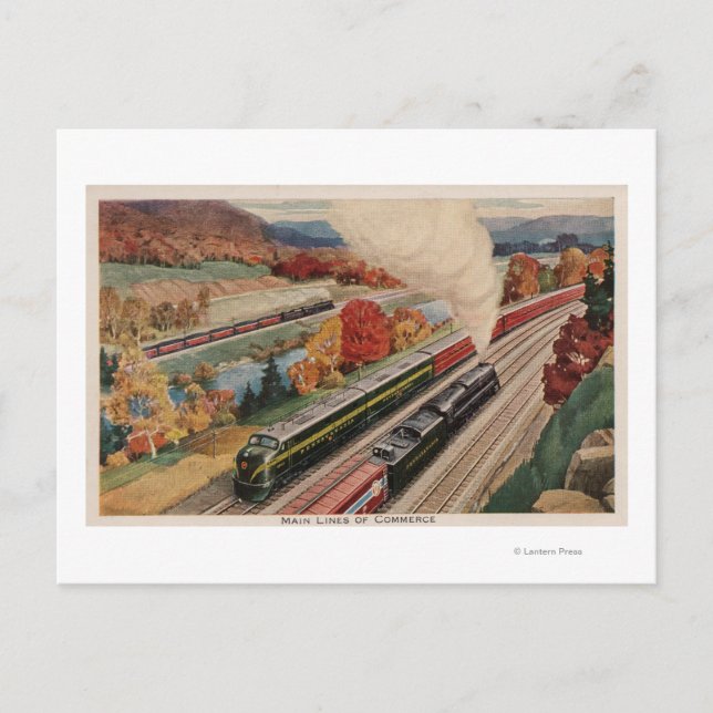 Postal Johnstown, Pennsylvania (Trenes de Comercio) (Anverso)