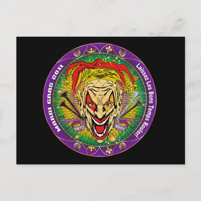 Postal Joker-V-3 de Mardi Gras 2011 (Anverso)