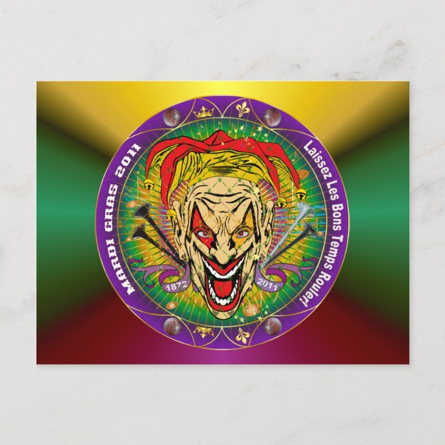 Postal Joker-V-3 de Mardi Gras 2011 (Anverso)