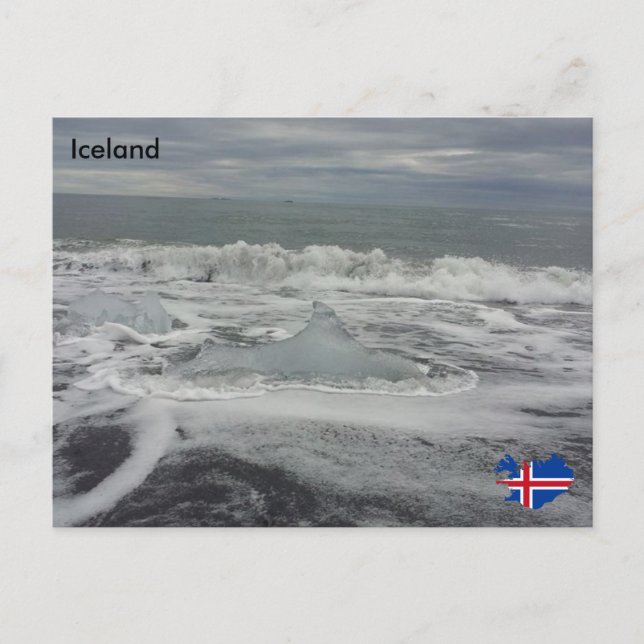 Postal Jökulsárlón, Islandia (Anverso)