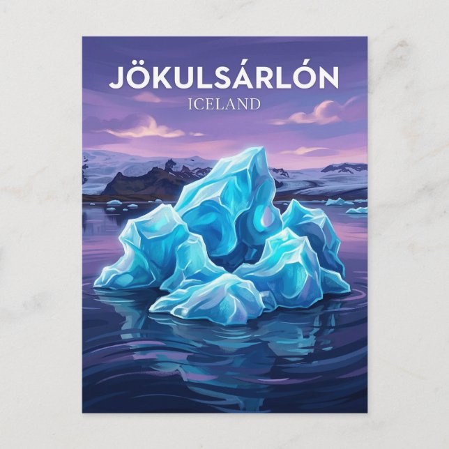 Postal Jökulsárlón Islandia (Anverso)